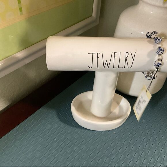 NWT Patricia Nash Blue Beaded Silver Ox and Pearl Stretch Bracelet #PNBR - Picture 4 of 4